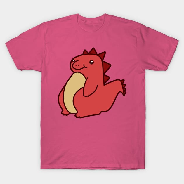 Cute Red Dinosaur T-Shirt by saradaboru